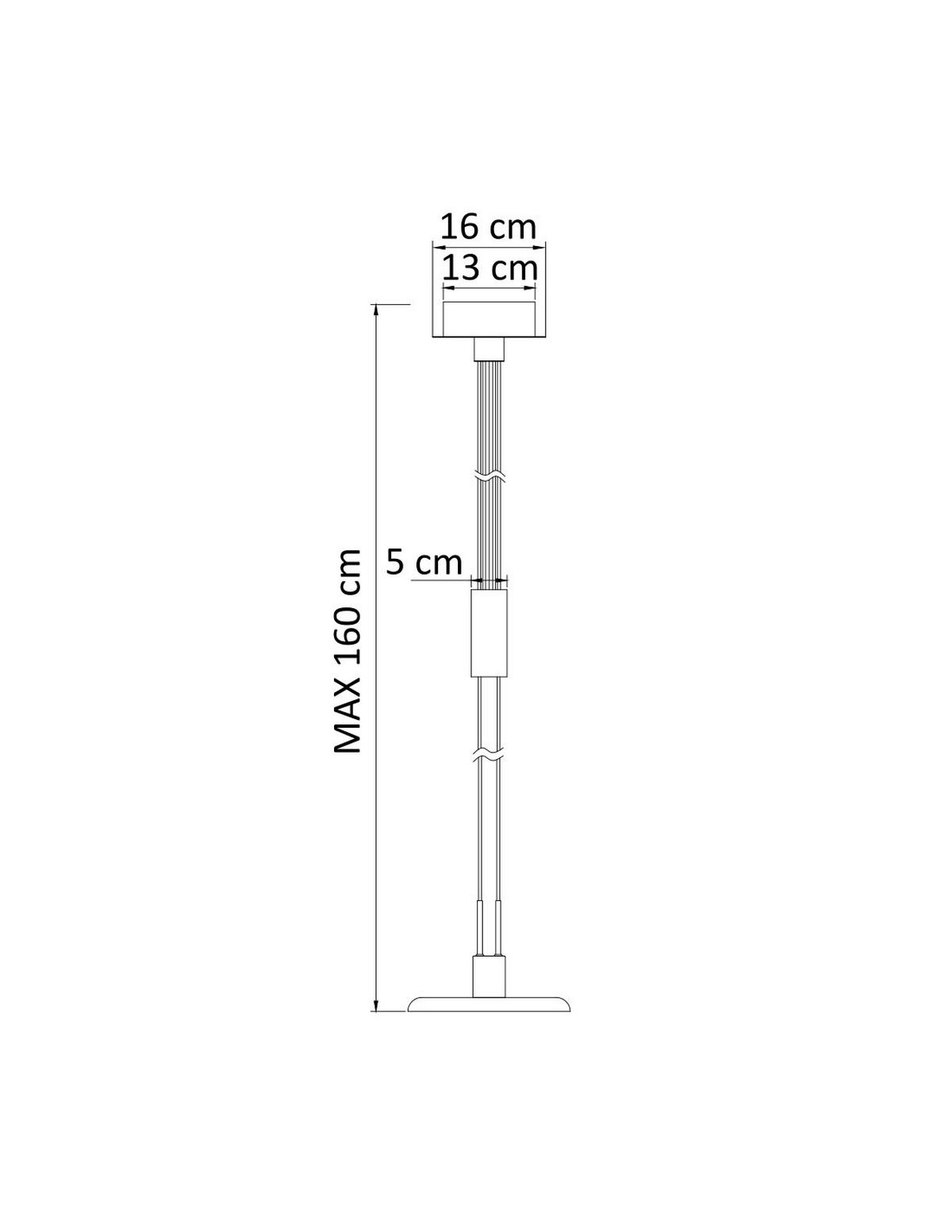 HÄNGELEUCHTE Yukon, Silber/Chrom, 160cm - Chromfarben, Metall (160/23/160cm) - KOSILUM