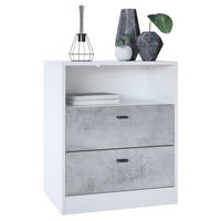 KOMMODE Pino Fronten in Beton Oxid Optik - Hellgrau, Holzwerkstoff (56/67.5/36cm) - Vladon