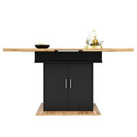 AUSZIEHTISCH Natur/Schwarz 110-140/70/76 cm - Schwarz, Holz (70/140/76cm) - PANGIVO