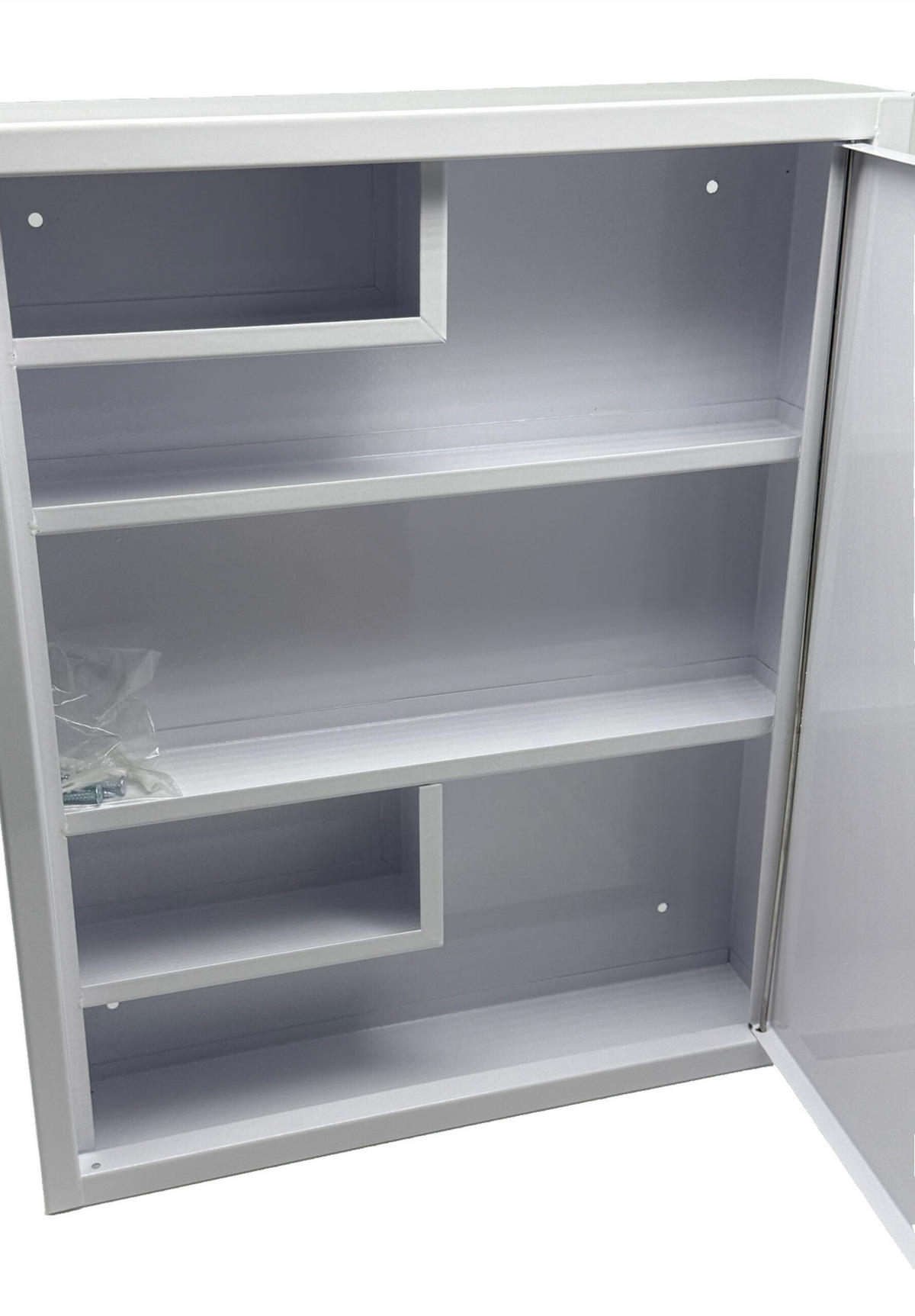 LÉKÁRNA - bílá, kov (35.5/43/8cm) - Relaxdays