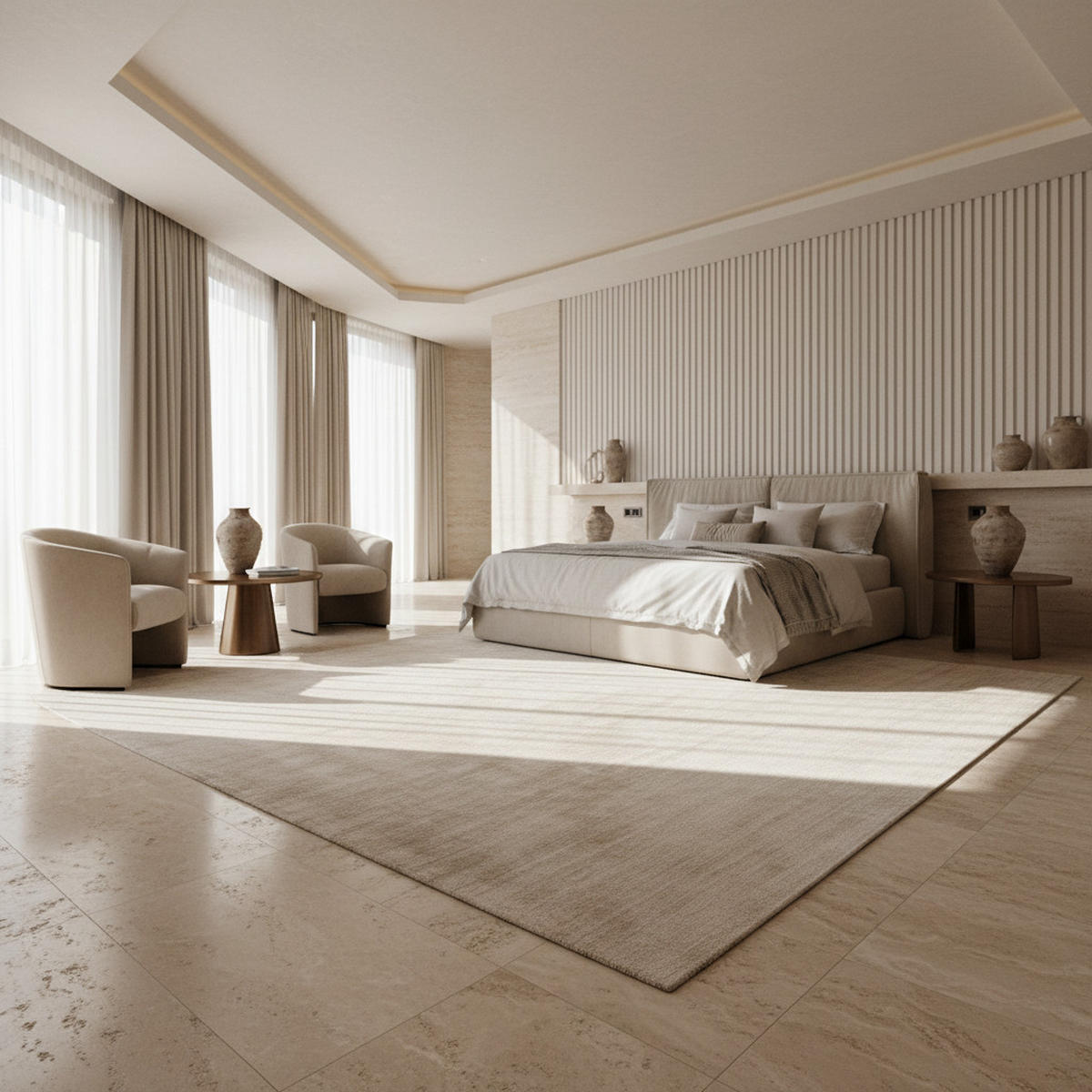 TEPPICH Viskose handgewebt zeitloses Design BARI, Beige-Grau 200x290 cm - Beige, Textil (200/290cm) - KADIMA DESIGN