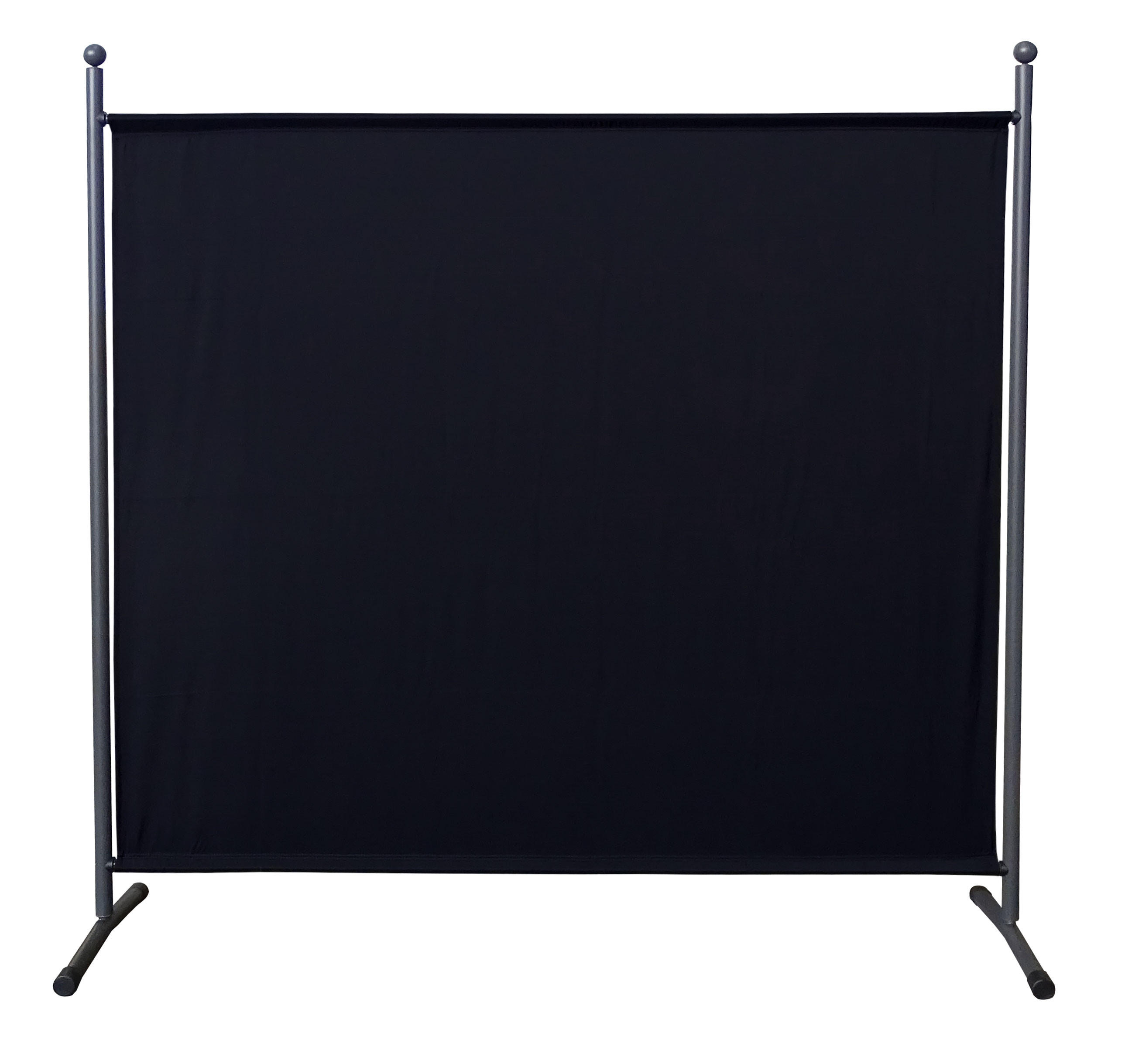 PARAVENT 2 Stück 1-tlg. 180x178 cm Schwarz - Schwarz, Metall (178/180cm) - QUICK STAR