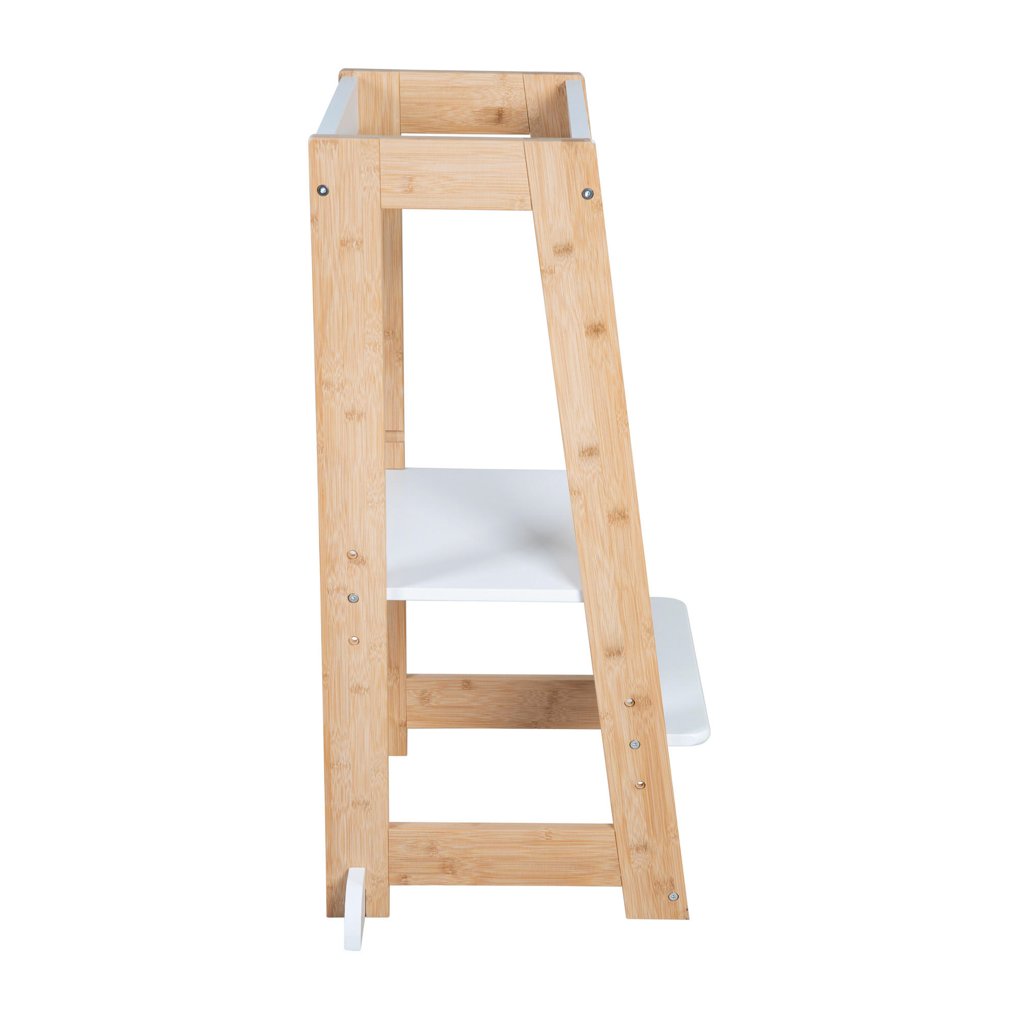 LERNTURM Bambus - Weiß - Weiß, Holz (54/88/43.5cm) - Roba