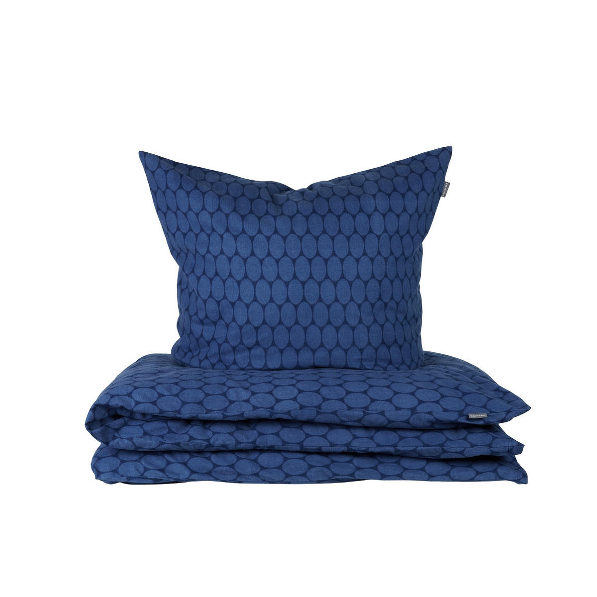 BETTWÄSCHESET Drops - Feinbiber - 2-teilig - 155 x 220 cm - Dunkelblau - Dunkelblau, Textil (155/220cm) - SCHIESSER