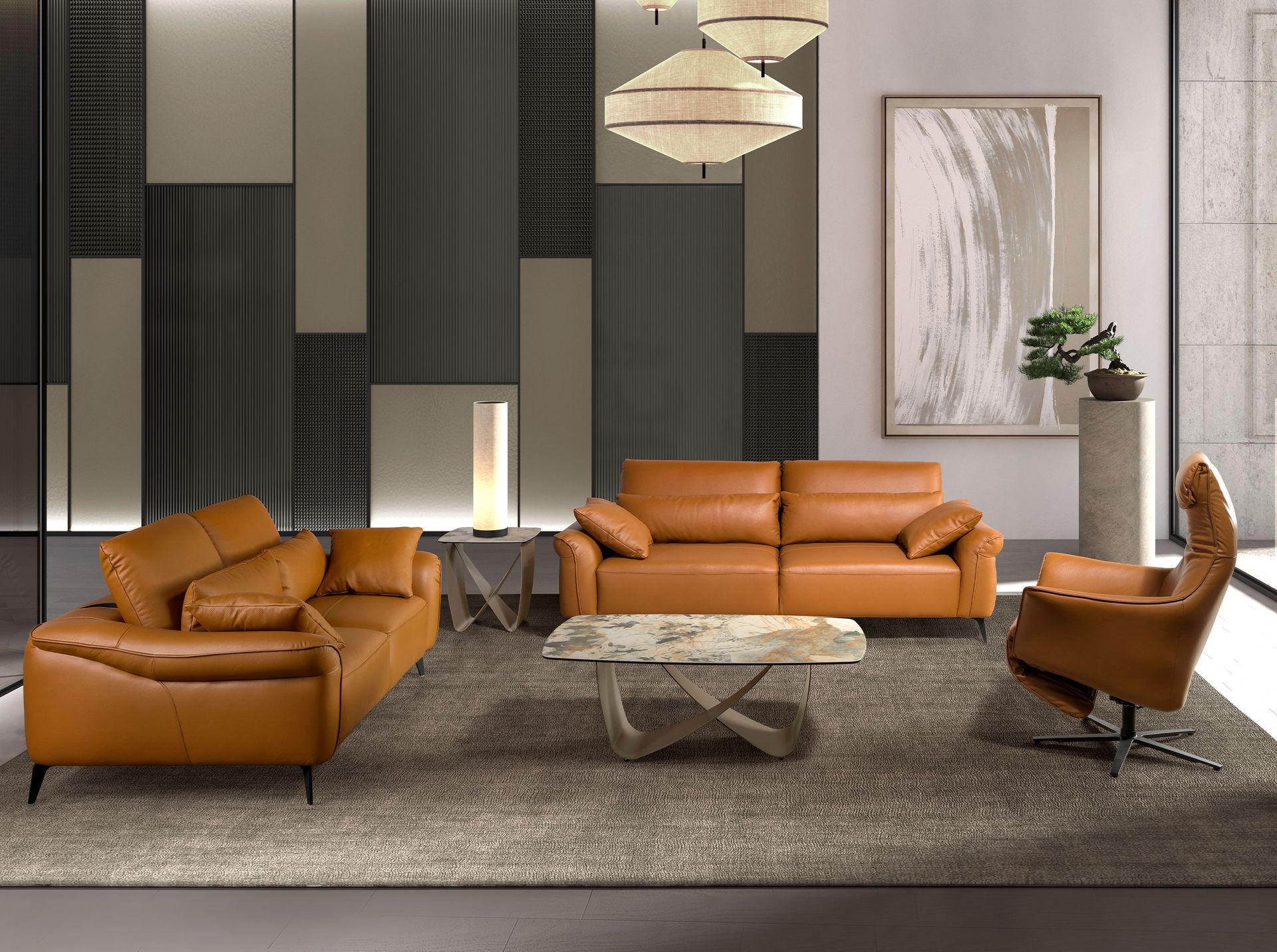 Thumbnail - Angel Cerda Sofa, Braun, Leder, Mode, 2-Sitzer, Rechteckig, 170x105x107 cm, Wohnzimmer, Sofas & Couches, Sofas, 2-Sitzer...
