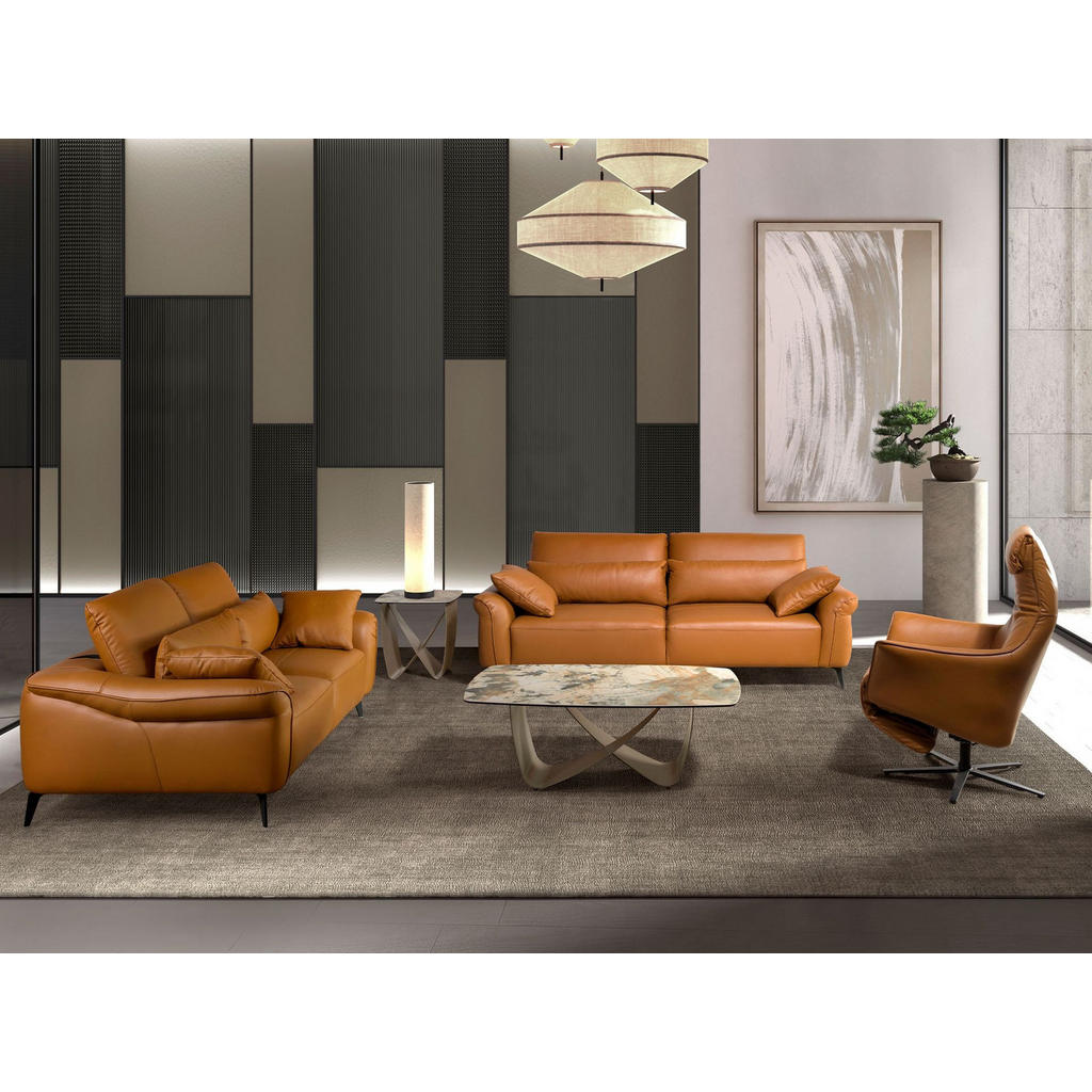 Thumbnail - Angel Cerda Sofa, Braun, Leder, Uni, 3-Sitzer, nicht einzeln stellbar,Rechteckig, 209x105x107 cm, Wohnzimmer, Sofas & Co...