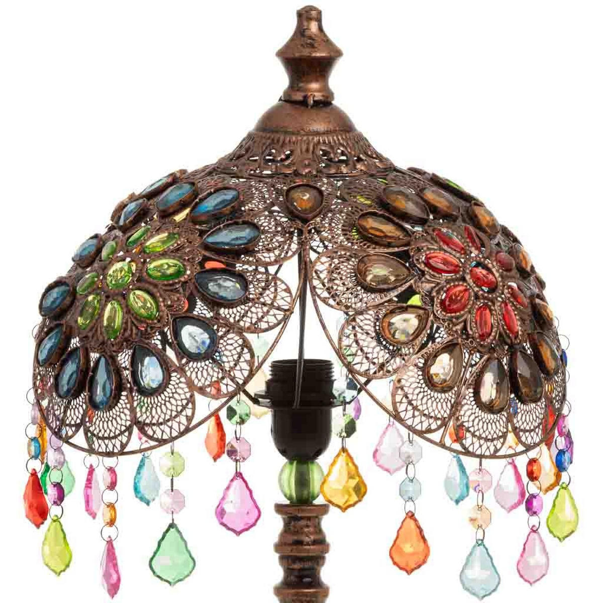 LAMPE aus Metall und Glas, 35x30cm - Multicolor, Metall (35/35/30cm) - Wanderlust