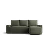 ECKSOFA mit Schlaffunktion SAVIO Quelle 37 Rechts - Dunkelgrün, Textil (232/140cm) - Bedante