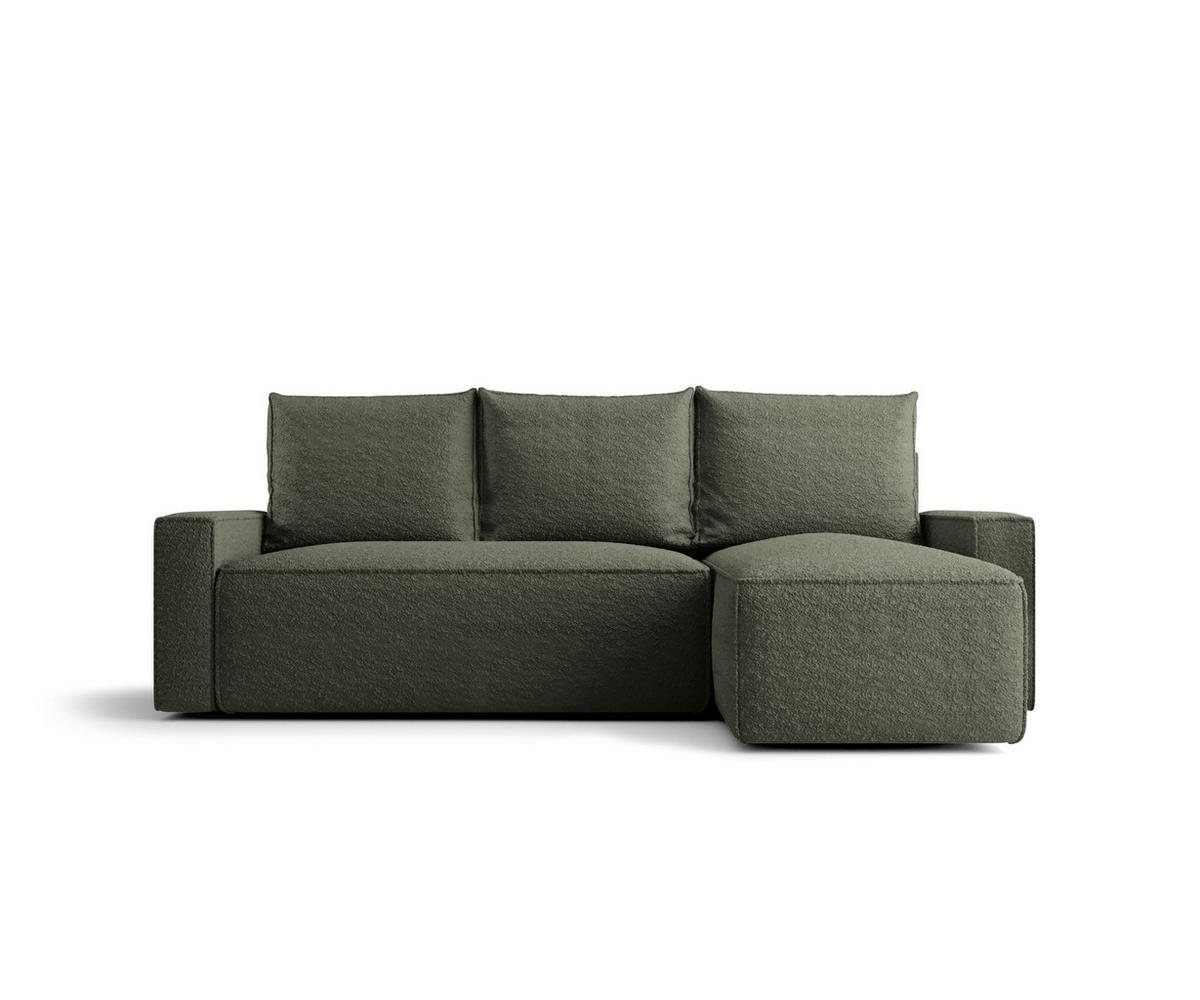 ECKSOFA mit Schlaffunktion SAVIO Quelle 37 Rechts - Dunkelgrün, Textil (232/140cm) - Bedante