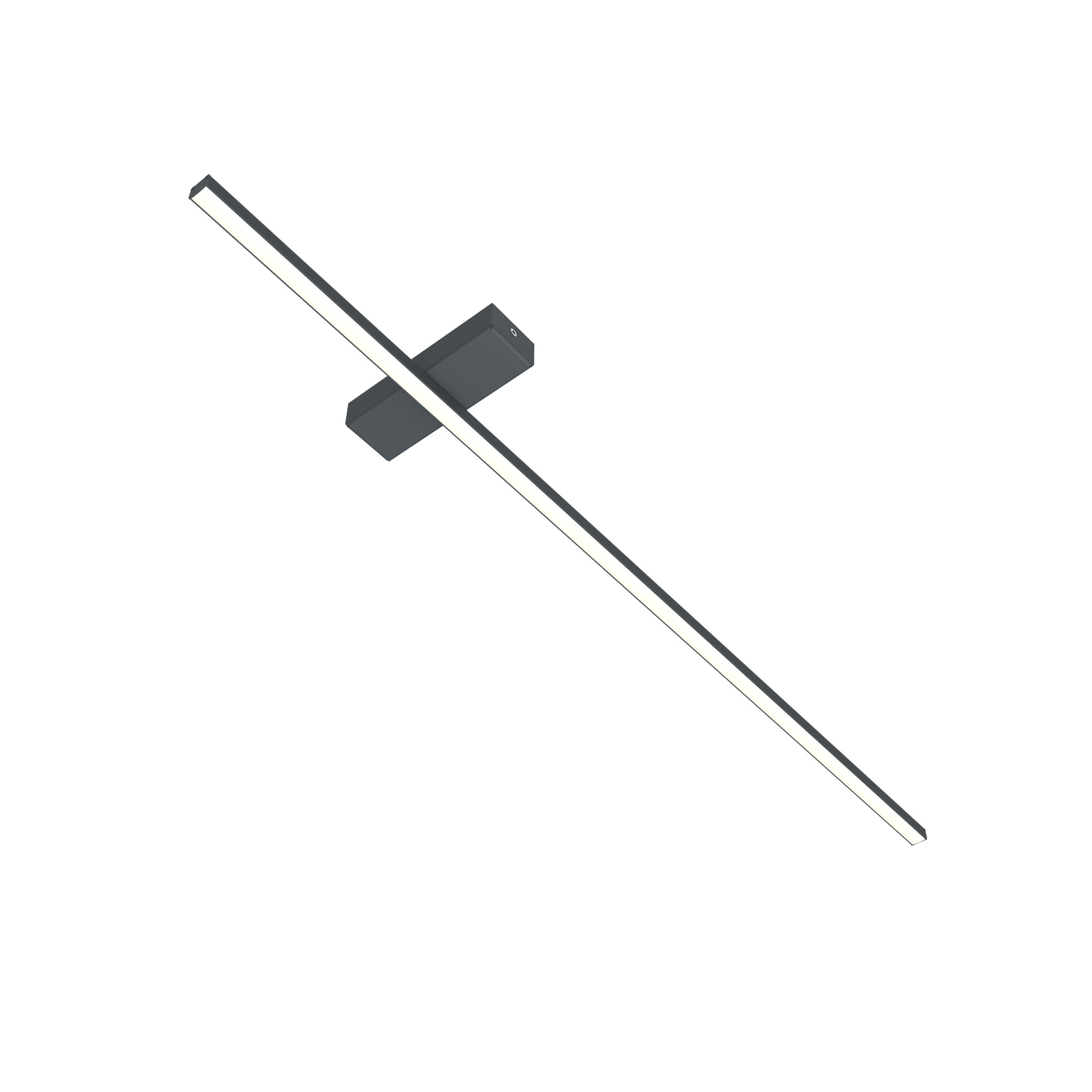 LED-DECKENLEUCHTE Splint L100 - Anthrazit, Metall (2/100/2cm) - Lumicom