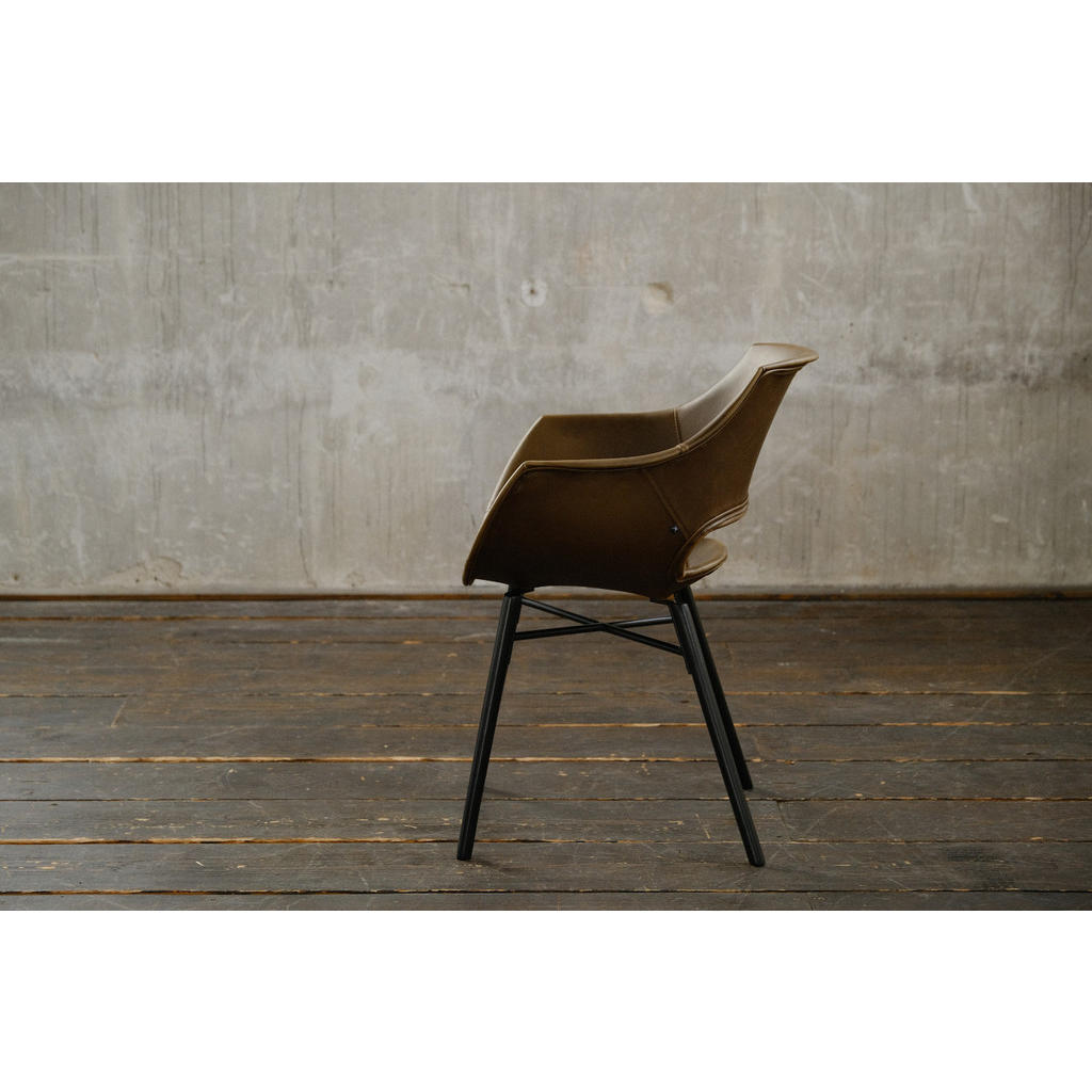 Thumbnail - Kawola Stuhl, Dunkelbraun, Leder, 57x82x59 cm, Esszimmer, Stühle, Esszimmerstühle, Vierfußstühle