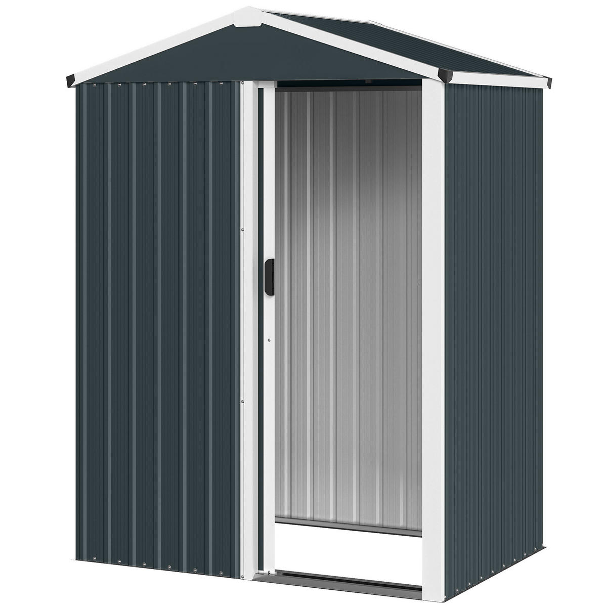 GERÄTEHAUS DE-16900 1,2 m² mit Schiebetür Grau - Dunkelgrau, Metall (87/179/136cm) - ComfortXL