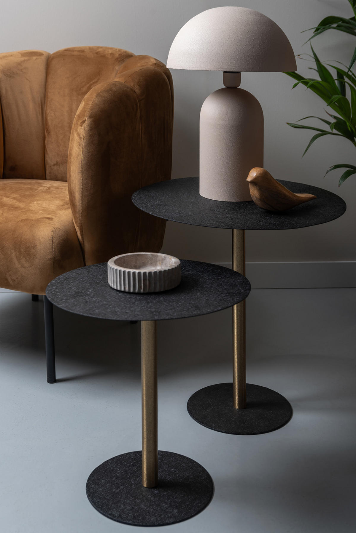 BEISTELLTISCH Dex 40/40/40 cm - Schwarz, Metall (40/40/40cm) - Leitmotiv