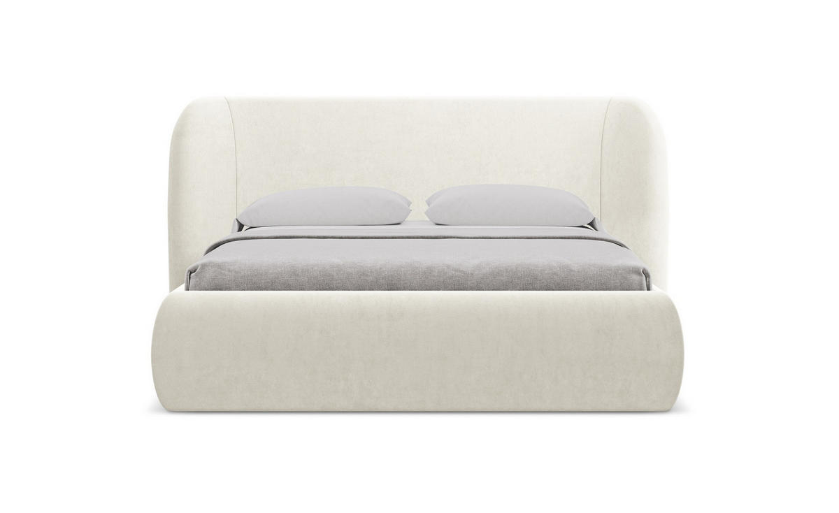 POLSTERBETT mit Bettkasten und Lattenrost 190x215 Beige - Beige/Creme, Kunststoff/Textil (140/200cm) - Makamii