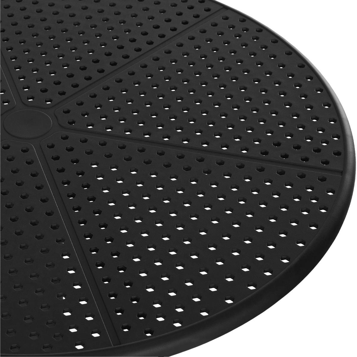 GARTENTISCH rund Ø60 cm Kunststoff Schwarz - Schwarz, Kunststoff (60/60/76cm) - CLP