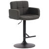 BARHOCKER Lausanne, Gestell schwarz, Stoff Dunkelgrau - Dunkelgrau/Schwarz, Textil/Metall (60/100/56cm) - TPFLiving