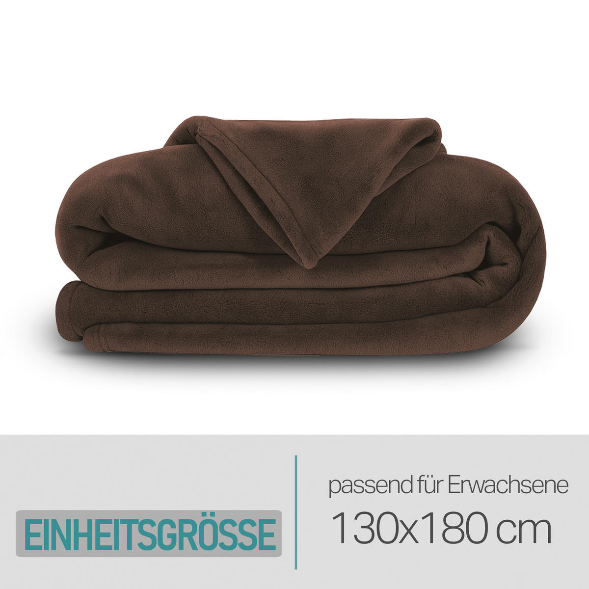 KUSCHELDECKE MIT ÄRMELN 130 x 180 cm Braun - Braun, Textil (180/130cm)