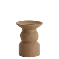 KERZENHALTER Atrani Braun Ø12,5/15 cm - Braun, Keramik (12.5/15/12.5cm) - Light & Living