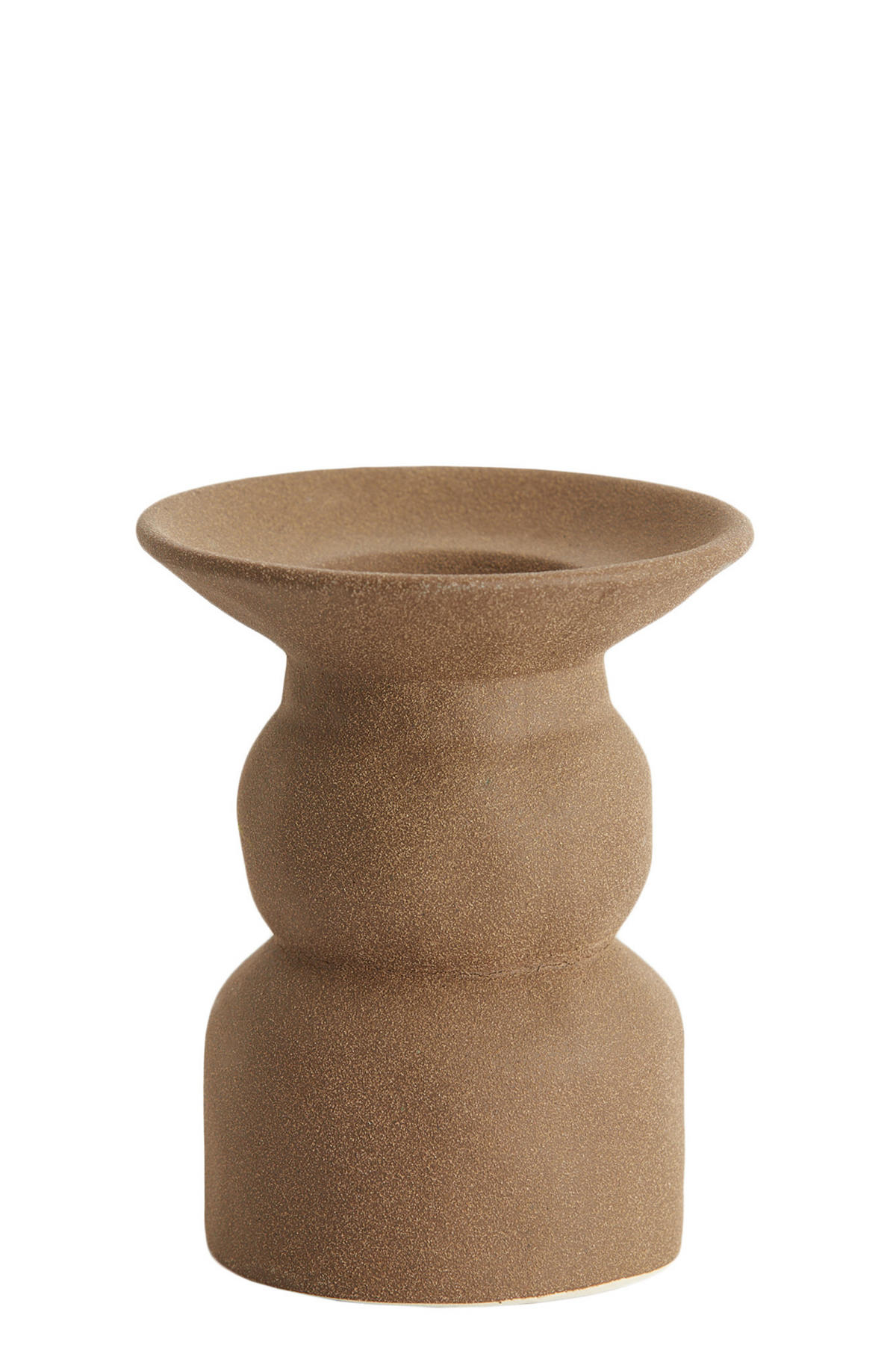 KERZENHALTER Atrani Braun Ø12,5/15 cm - Braun, Keramik (12.5/15/12.5cm) - Light & Living