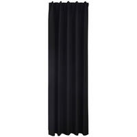 VORHANG BOSTON DARK HxB 245x140 cm Schwarz - Schwarz, Textil (140/245cm) - Gardinenbox