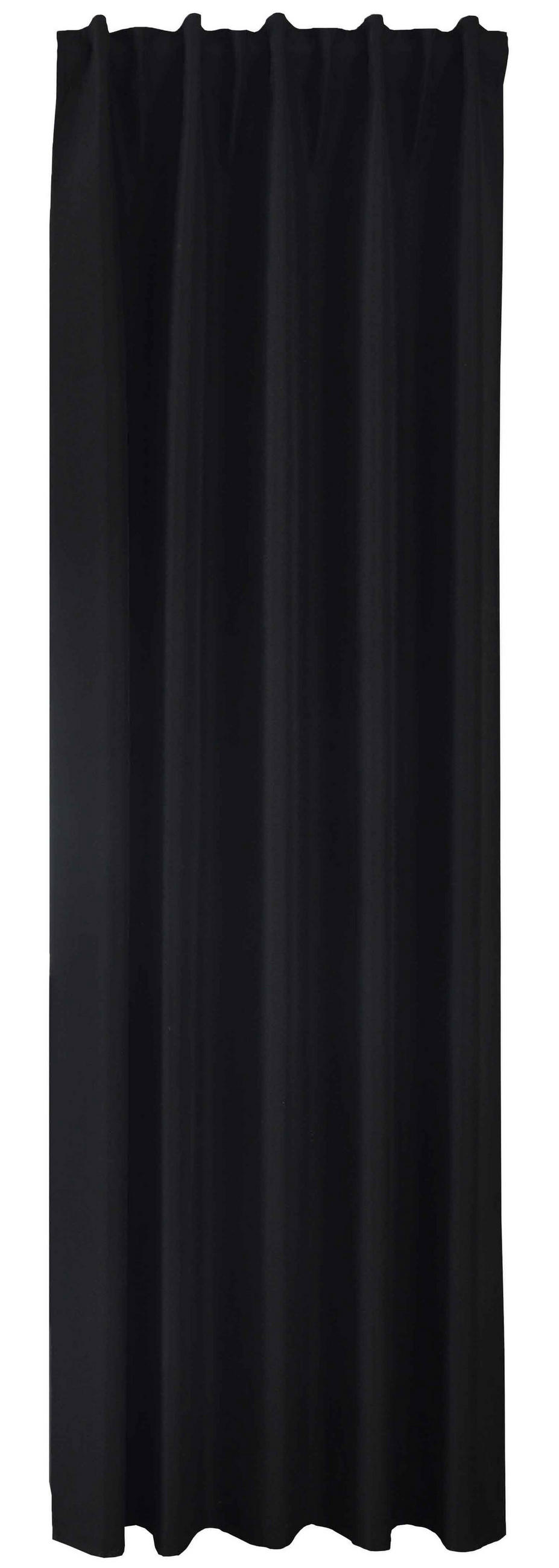 VORHANG BOSTON DARK HxB 245x140 cm Schwarz - Schwarz, Textil (140/245cm) - Gardinenbox