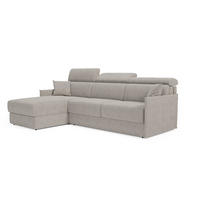 ECKSOFA Miryam - Grau, Metall (232/98cm) - Divani.store