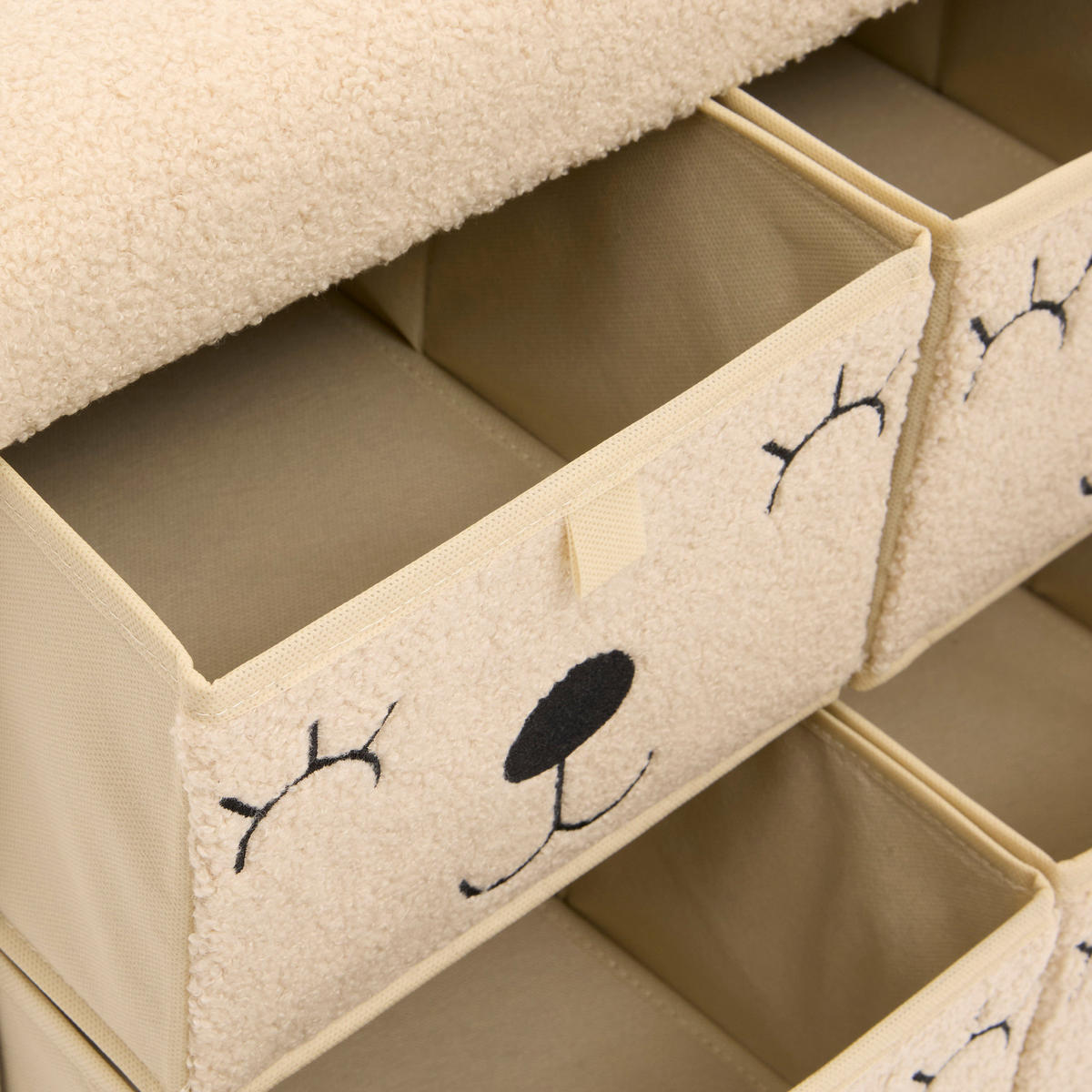 PUF mit 4 Schubladen Ezzio 50/38/39 cm - Beige, Holzwerkstoff (38/39/50cm) - Atmosphera Createur d´interieur