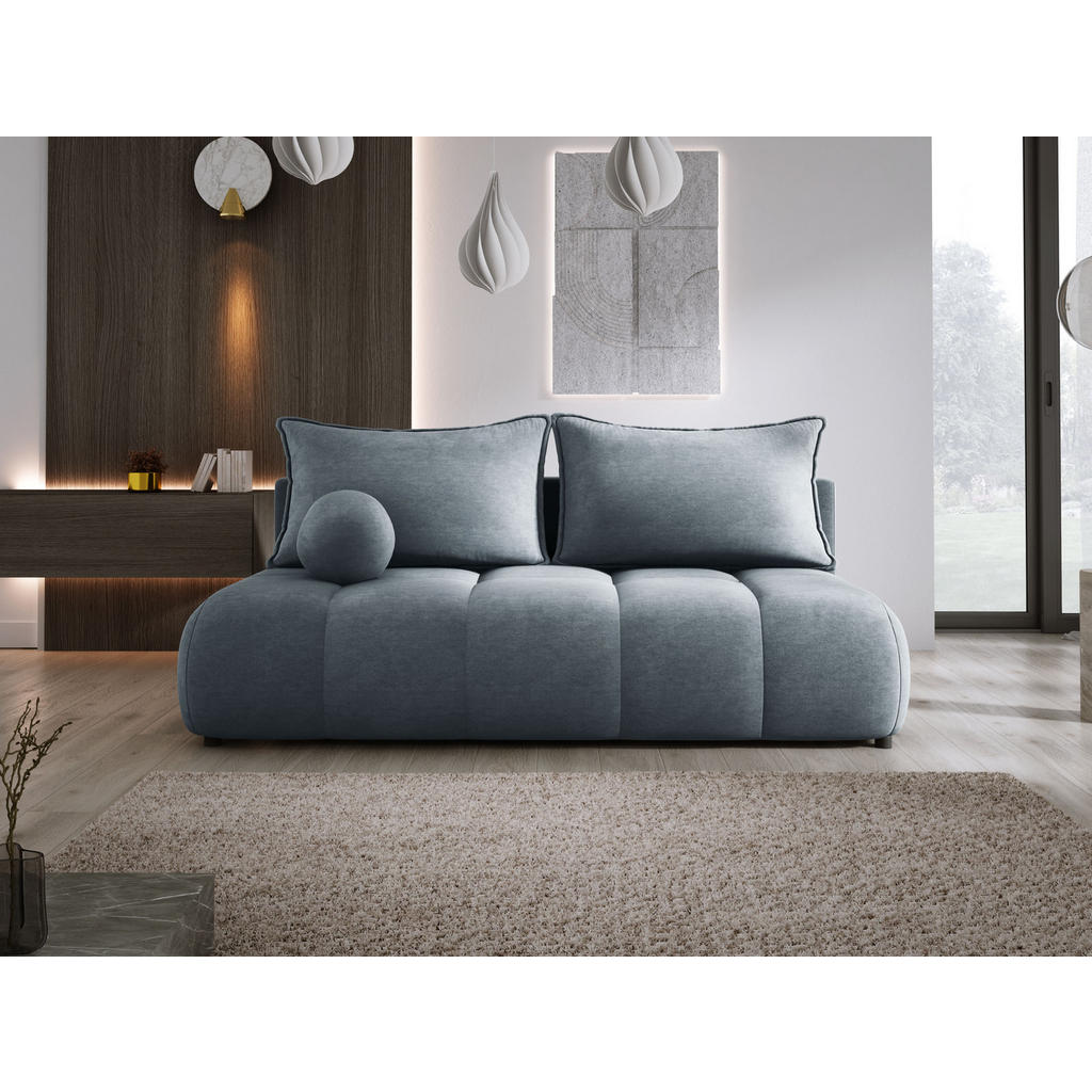 Thumbnail - DomoHome Sofa, Dunkelgrau, Textil, Rechteckig, 205x97x105 cm, Wohnzimmer, Sofas & Couches, Schlafsofas