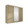 KLEIDERSCHRANK Aston I - Silberfarben/Sonoma Eiche, Holzwerkstoff/Kunststoff (250/215/58cm) - MIRJAN24