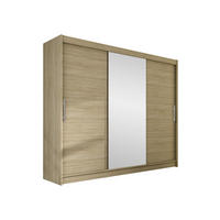 KLEIDERSCHRANK Aston I - Silberfarben/Sonoma Eiche, Holzwerkstoff/Kunststoff (250/215/58cm) - MIRJAN24