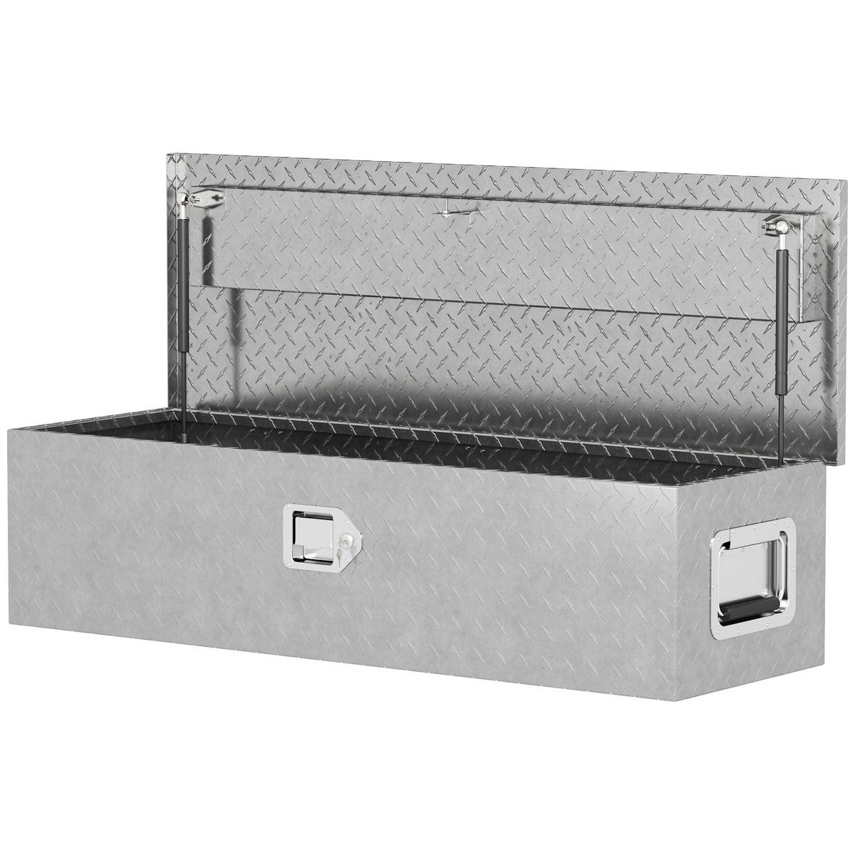 WERKZEUGKISTE, Aluminium-Box mit breiten Griffen, 99 x 33 x 25,5 cm, Silber - Multicolor, Metall (33/25.5/99cm) - FORIOUS