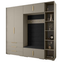 GARDEROBEN-SET 236,7/240/47 - Kaschmir/Goldfarben, Holz/Kunststoff (240/236.7/47cm) - Abiks Möbel