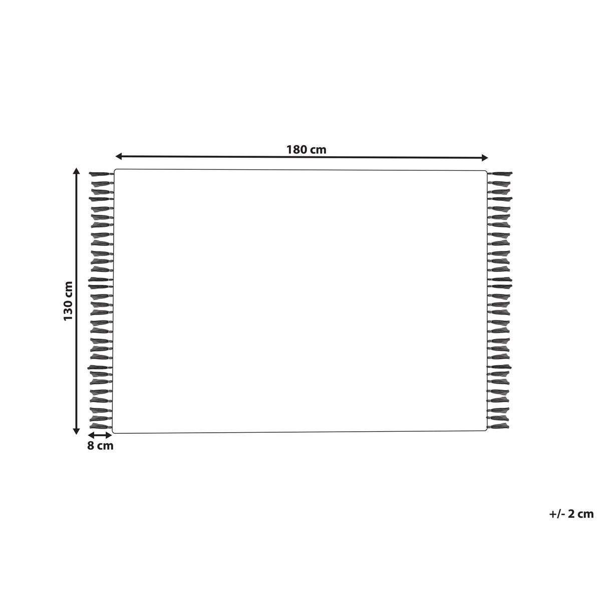 DECKE Braun Chinsurah 130/180 cm - Braun, Naturmaterialien/Textil (130/180cm) - Beliani