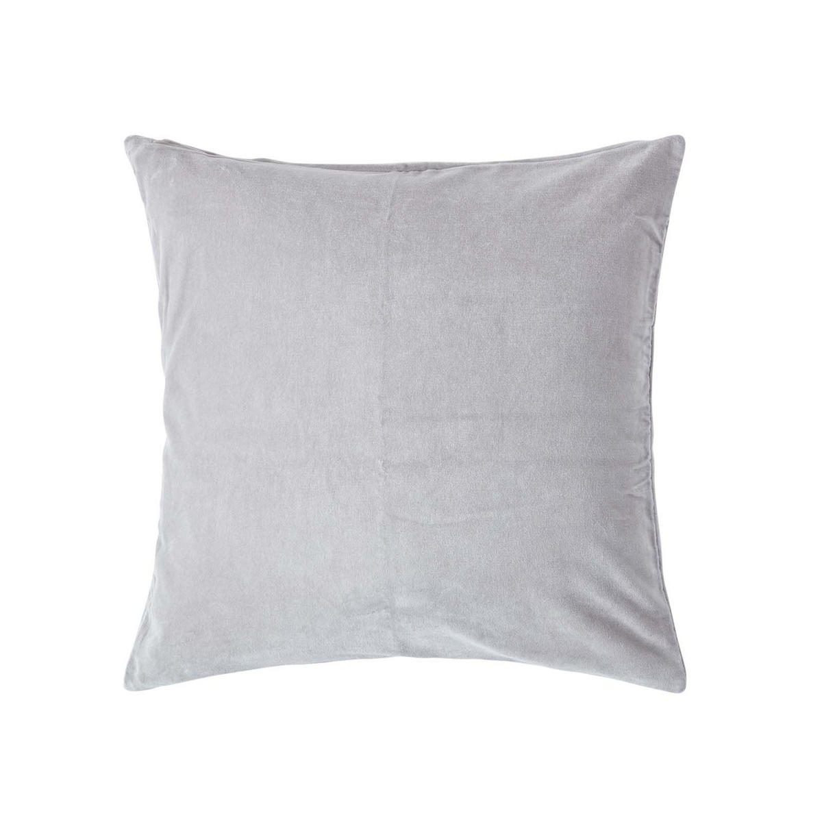 KISSENHÜLLE Baumwollsamt grau 60/60 cm - Hellgrau, Textil (60/60cm) - Homescapes