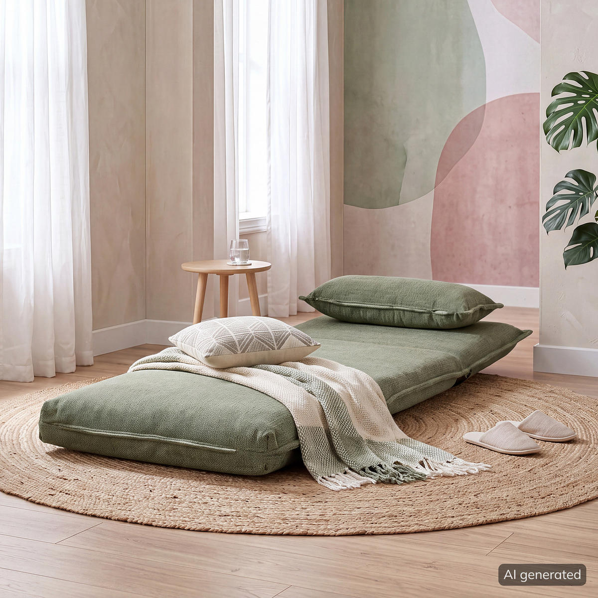 SCHLAFSESSEL - Grün, Textil (78/56/77cm) - home24
