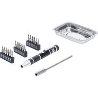 PRÄZISIONS-SCHRAUBENDREHER-BIT-SATZ | MIT MAGNET-HAFTSCHALE | 21-TLG. - Multicolor, Kunststoff/Metall (1/1cm) - BGS technic