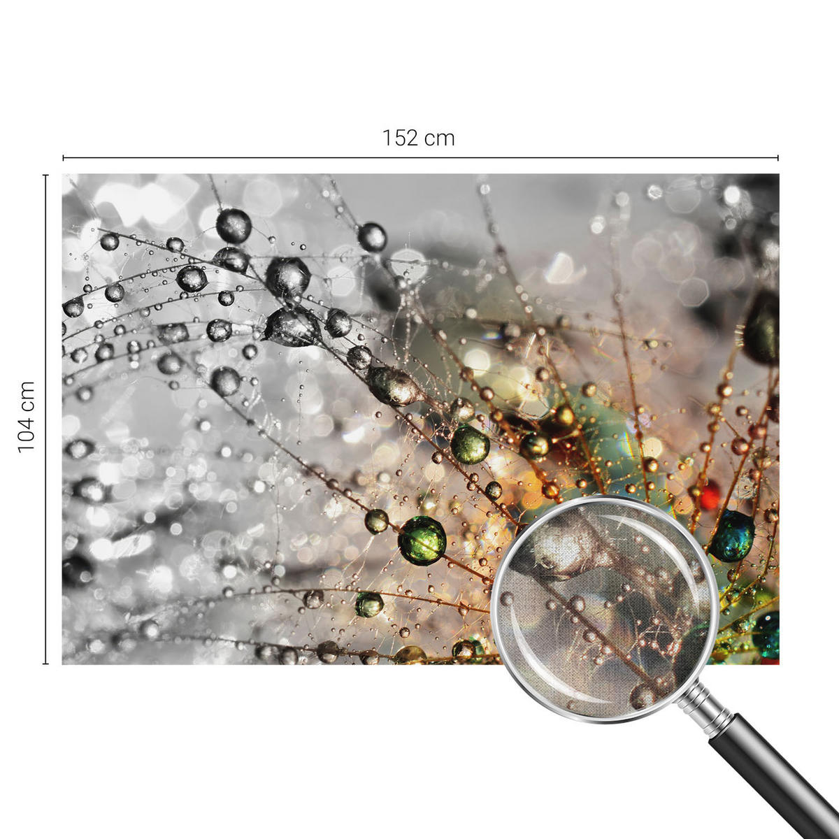 FOTOTAPETE 152x104 cm - Ich Taujuwelen - Weiß, Textil (152/104cm) - Wallfluent