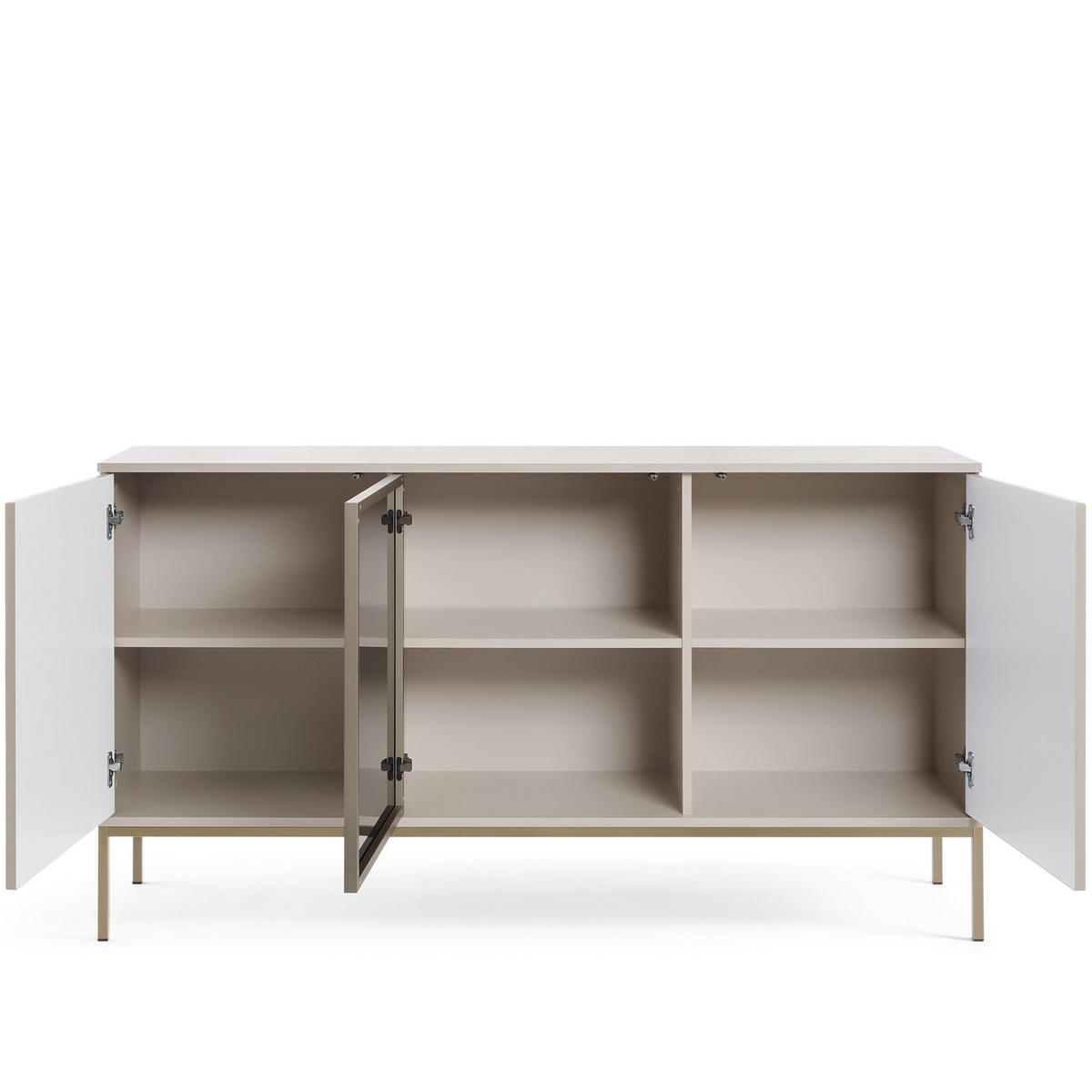 KOMMODE FONTE, Cremefarbig - Creme, Holzwerkstoff (154/83/39cm) - KONSIMO®