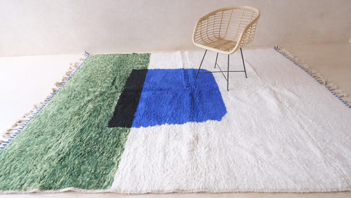 BERBERTEPPICH aus reiner Wolle 248x 308 cm - Grün, Naturmaterialien (248/308cm) - AFK Living