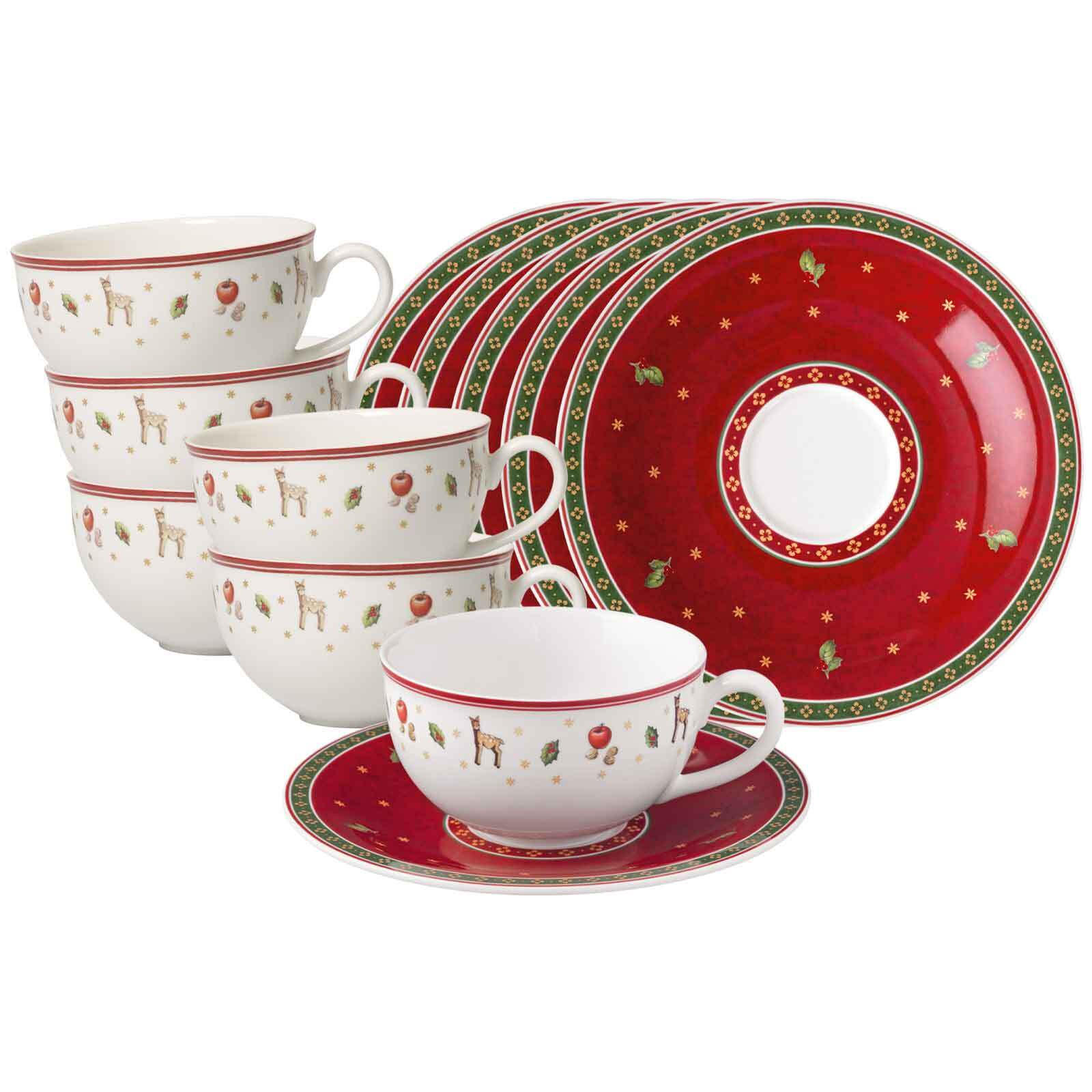MILCHKAFFEETASSEN MIT UNTERTASSEN Toy's Delight bunt 260 ml 12er Set - Multicolor, Keramik (19/8.7/19cm) - Villeroy & Boch