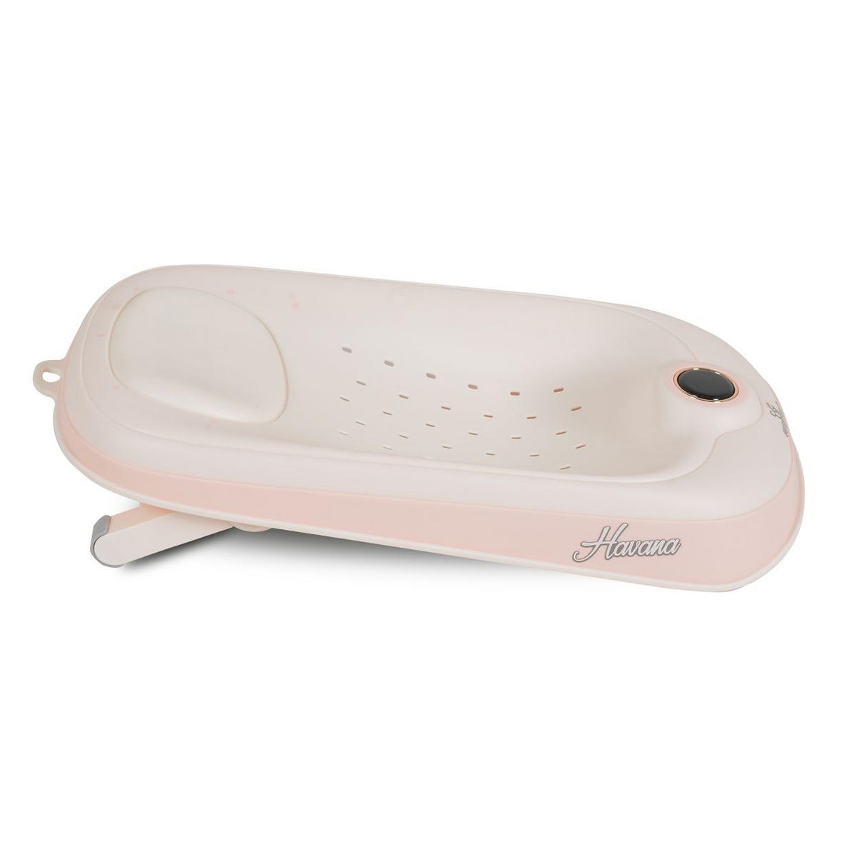 BABYBADESITZ Havanna rosa Thermometer, 3-fach verstellbare Liegeposition, klappbar, rutschfest - Rosa, Kunststoff (29/56cm) - Cangaroo