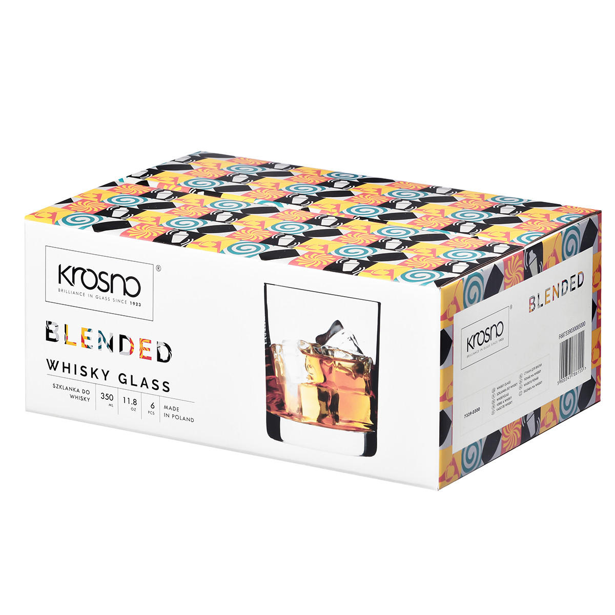WHISKYGLÄSER Blended, 6er-Set, 350 ml - Transparent, Glas (0.35L) - Krosno Glass