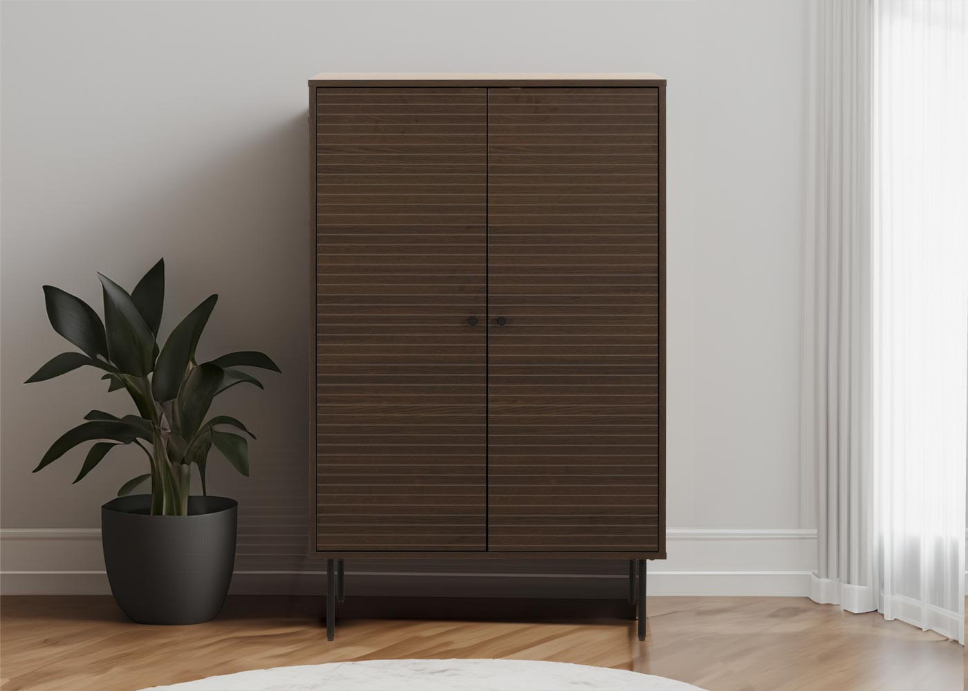 HIGHBOARD Dunkelbraun - Dunkelbraun, Holz (80/130/40cm) - MCW