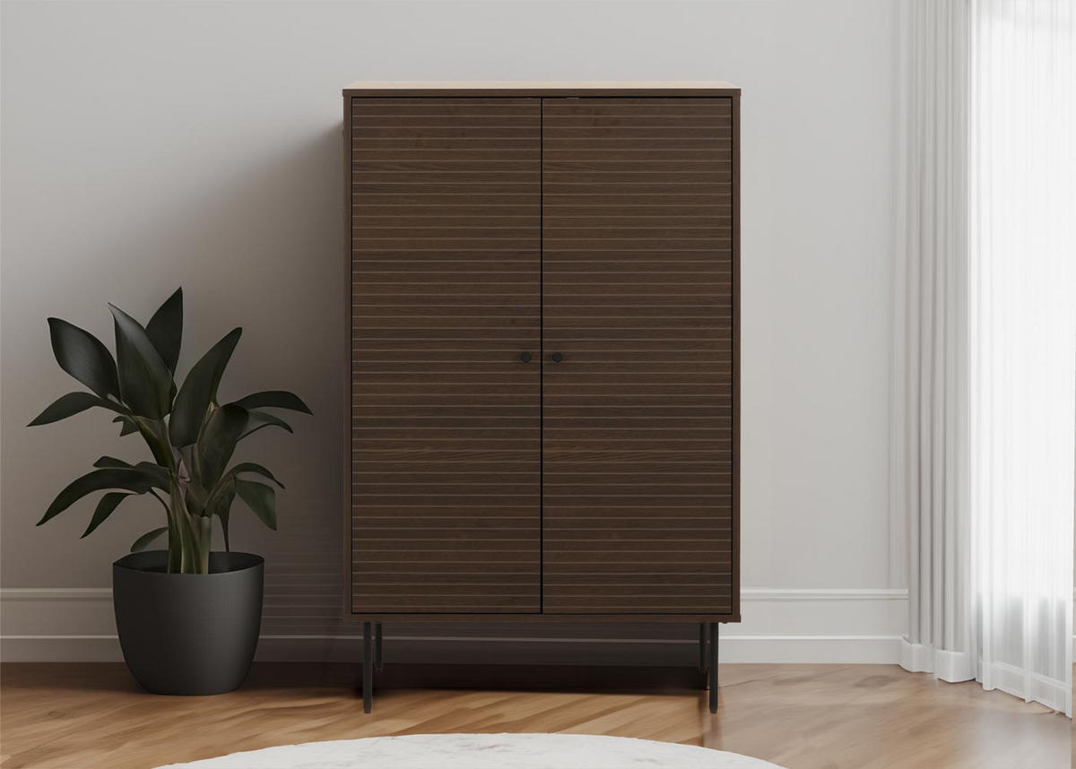 HIGHBOARD Braun - Braun, Holz (80/130/40cm) - MCW