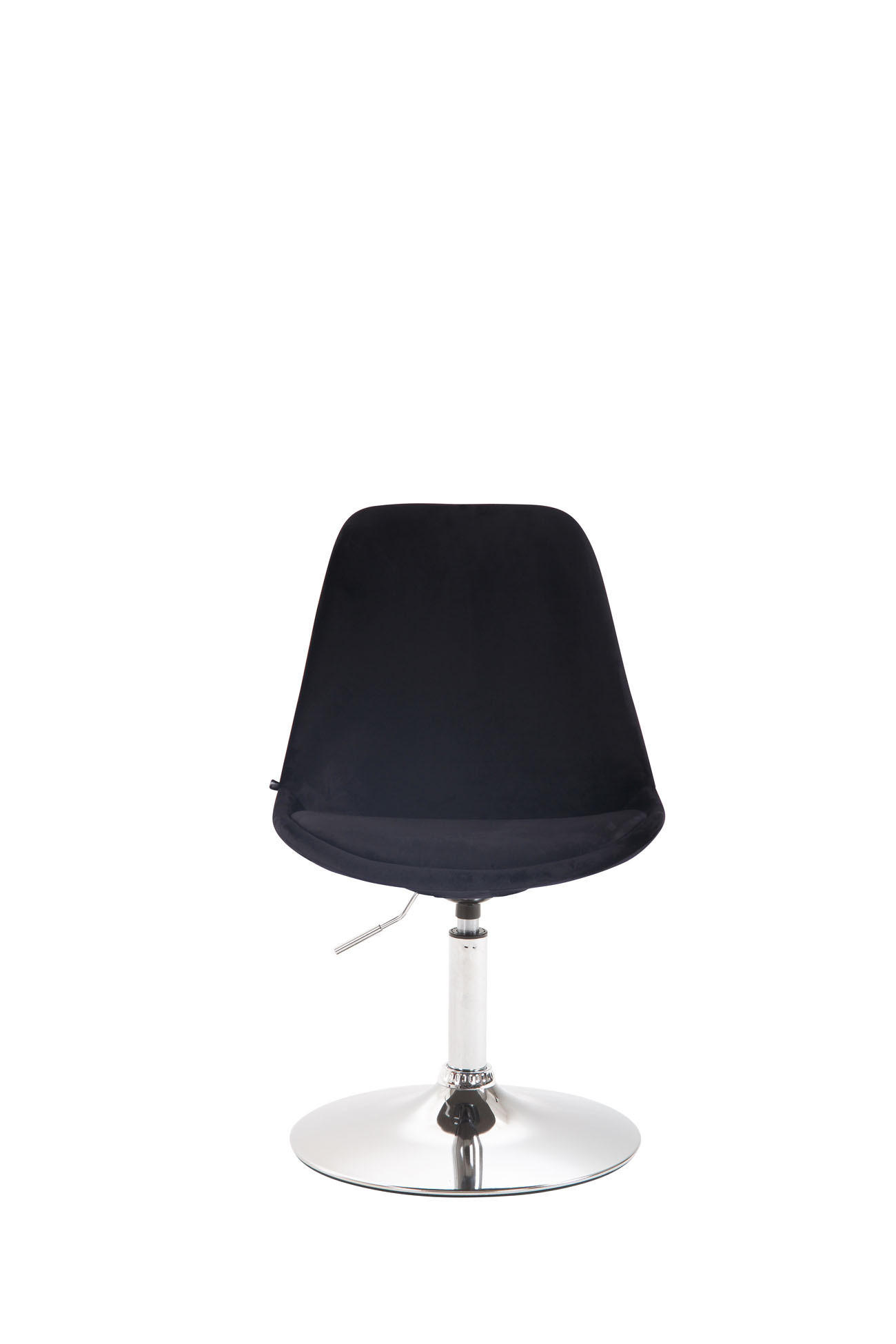 ESSZIMMERSTUHL Samt schwarz - Chromfarben/Schwarz, Textil/Metall (48/76/57cm) - CLP