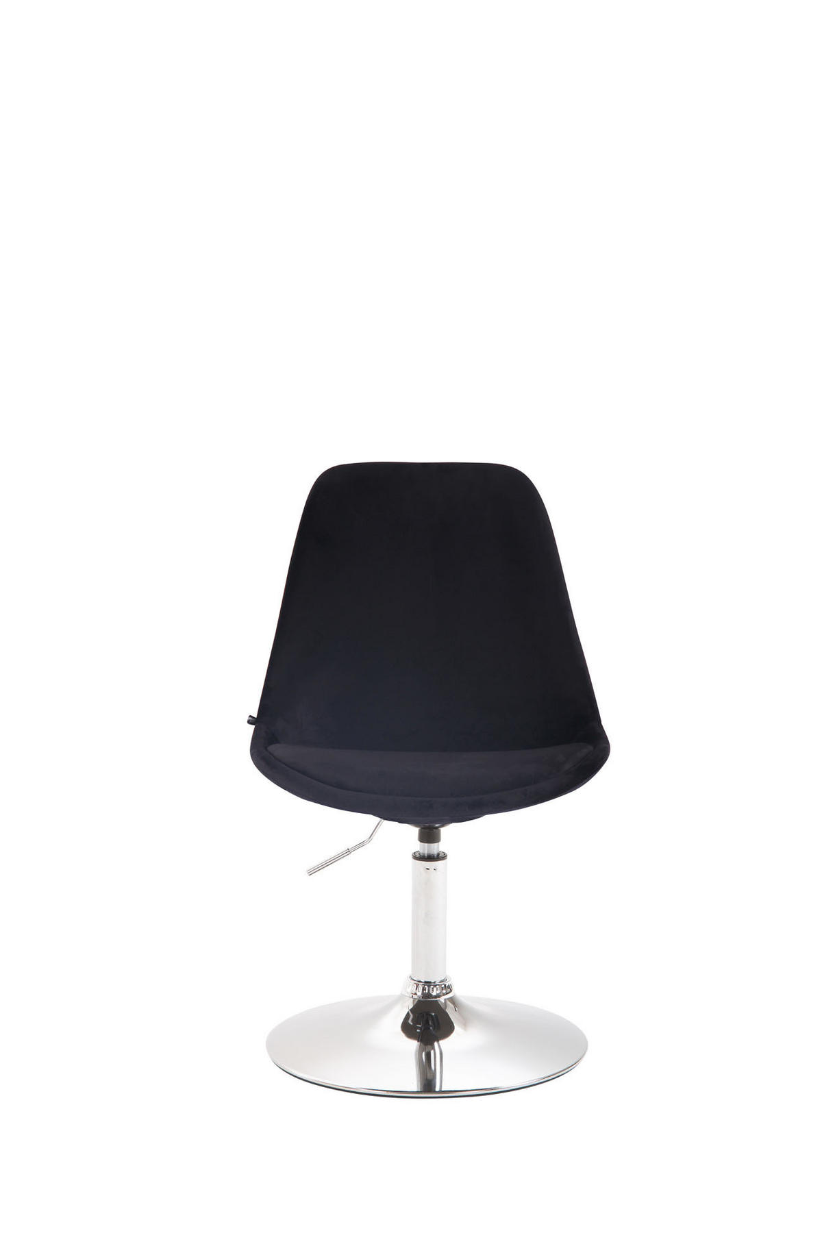 ESSZIMMERSTUHL Samt schwarz - Chromfarben/Schwarz, Textil/Metall (48/76/57cm) - CLP