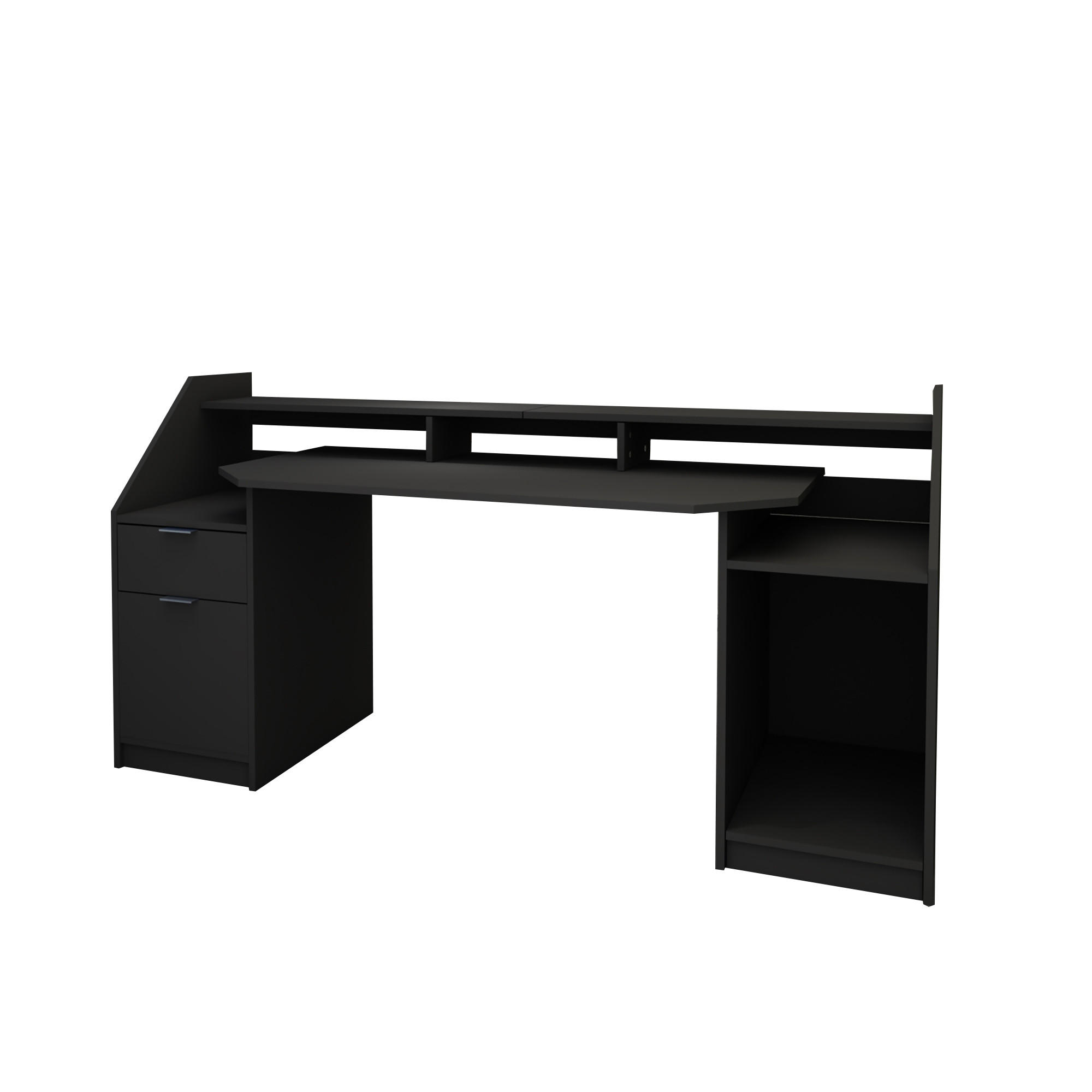 SCHREIBTISCH - Schwarz, Holzwerkstoff (179.8/55/90.6cm) - ML-DESIGN