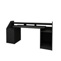 SCHREIBTISCH - Schwarz, Holzwerkstoff (179.8/55/90.6cm) - ML-DESIGN