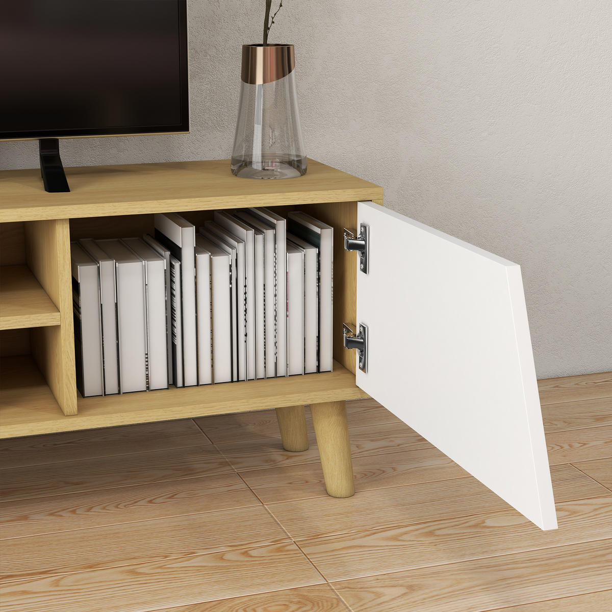 TV-MÖBEL Braun 1 Stück - Braun, Holzwerkstoff (150/42/30cm) - GiPP
