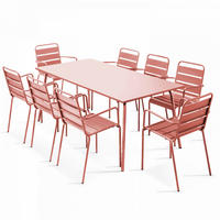 GARTENSET 9-tlg., Lehm - Pink, Metall - Oviala